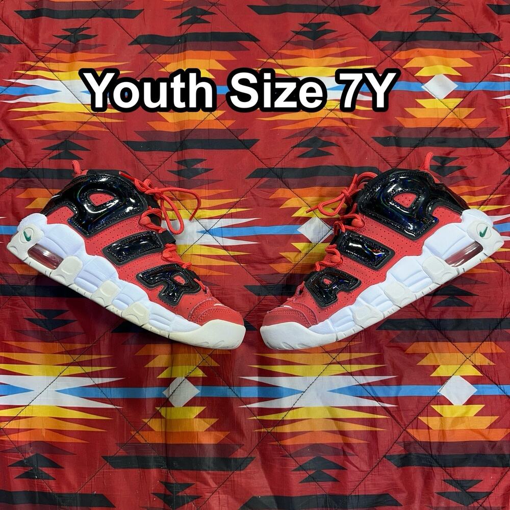 Nike Air More Uptempo “I Got Next” DV2205-600 Youth Size 7Y Red Black Shoes